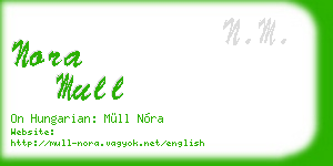 nora mull business card